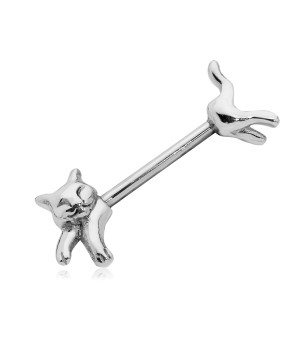 Cat Double Nipple Piercing DPN-27